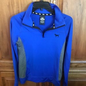 Pink VS - Blue Half Zip Athletic Workout Jacket XS
